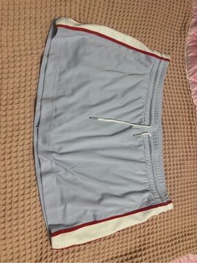 Abercrombie & Fitch Light Blue Skirt with White and Red Trim
